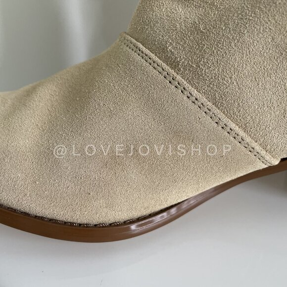 Boho Western | Cream Suede Slouch Boots | Giving Isabel Marant Vibes | Knee High - Picture 3 of 13